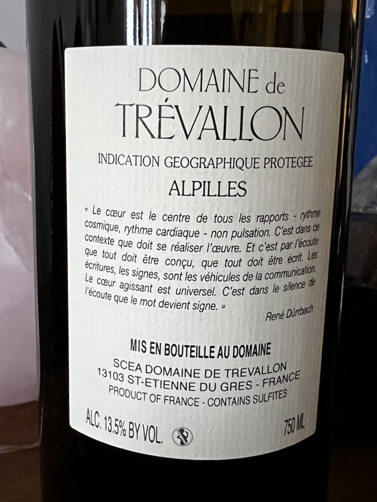 Domaine de Trevallon blanc 2021