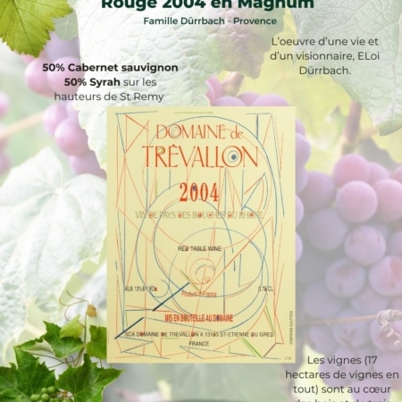 Domaine de TREVALLON rouge 2004 en Magnum