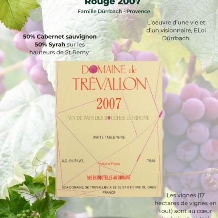 Domaine de TREVALLON rouge 2007