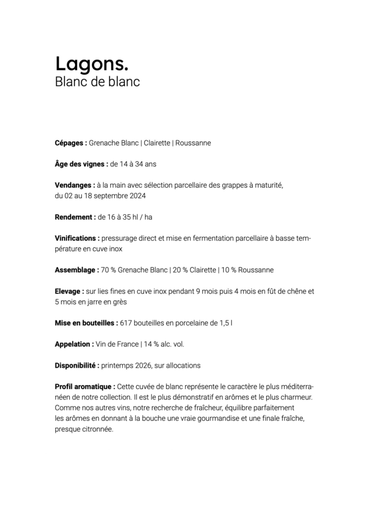 Domaine ORI Cuvée Lagons Domaine ORI Cuvée Lagons